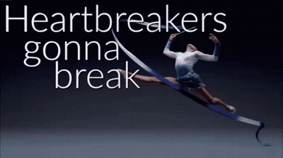 Gymnast With Heartbreakers Gonna Break GIF