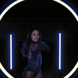 Gymnastic Girl Chalk Toss GIF