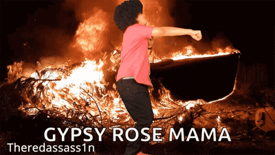 Gypsy Rose Mama Poster With Burning Piano GIF