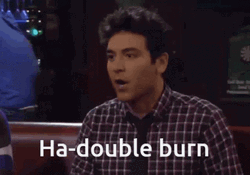 Ha-Double Burn Ted HIMYM GIF