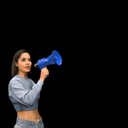 Ha Gay Chang Say Gay Megaphone Woman GIF