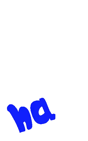 Ha Ha Blue Text Sticker