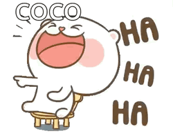 Ha Puffy Bear Laugh Cute Coco GIF