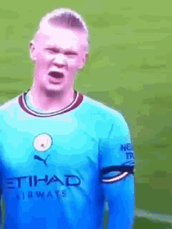 Haaland Mimicking Mocking GIF