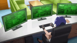 Hacker Screen Ninjala Anime GIF