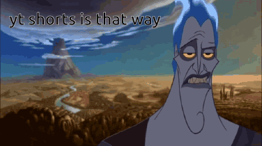 Hades Cartoon With YT Shorts Is That Way GIF