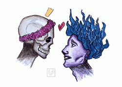 Hades Persephone Sketch Art Dead Kiss GIF