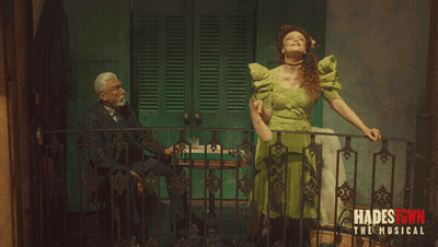 Hadestown Musical Poster Man And Woman GIF