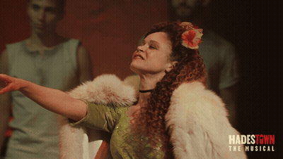 Hadestown Musical Poster With Woman GIF