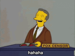 Haha No The Simpsons Fox Censor GIF