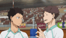 Haikyū Toru Oikawa Hajime Iwaizumi Talking GIF