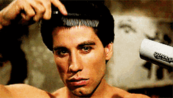 Hair Blow John Travolta Stare GIF