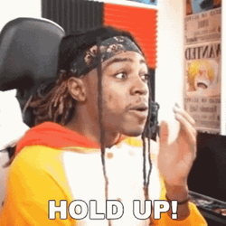 Hair Braided Man Hold Up Wait A Minute GIF