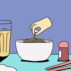 Hair Noodle Soup GIF