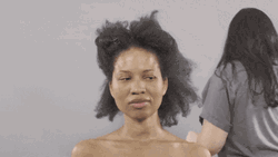 Hair Styling Long Black Curly Hair GIF