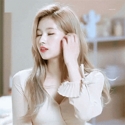 Hair Tuck Twice Sana Kpop GIF