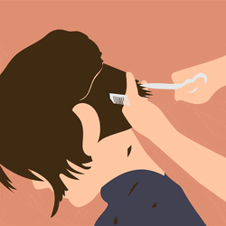 Hairdresser Doing Haircut Animation GIF