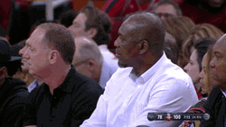 Hakeem Olajuwon Watching Game GIF