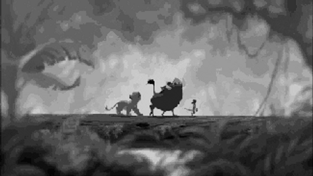 Hakuna Matata Lion King Characters Strolling GIF
