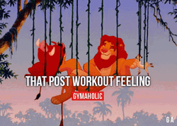 Hakuna Matata Simba Post Work Out Meme GIF
