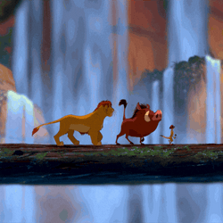 Hakuna Matata Simba Pumbaa Timon Walking In Line GIF