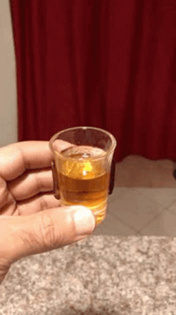 Half Full Glass Shot Close Up GIF