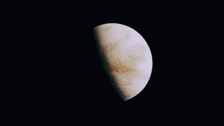 Half View Of Planet Venus GIF