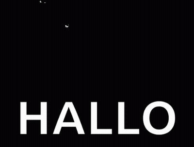 Hallo Surrounded By White Question Marks GIF