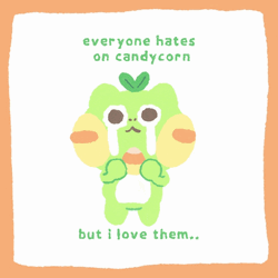 Halloween Candycorn Comics Cute Frog GIF