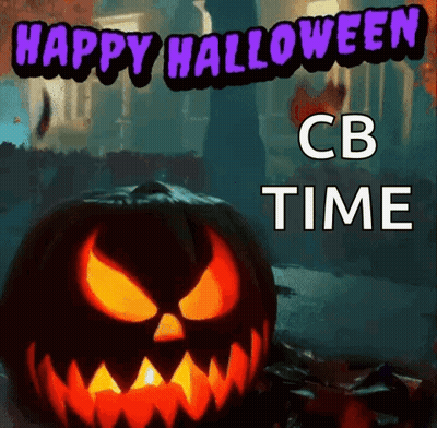 Halloween Greeting Carved Pumpkin Happy Halloween CB Time GIF