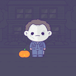 Halloween Mike Myers Chibi GIF