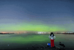 Halloween Northern Lights Scary Face Mask GIF