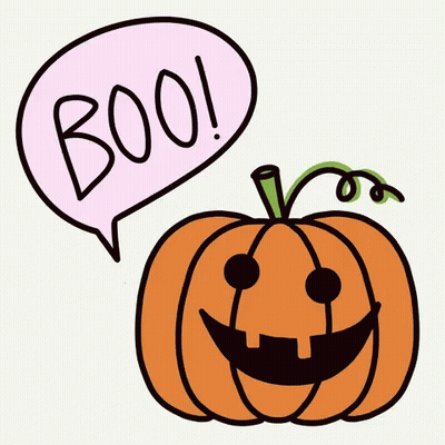 Halloween Pumpkin Saying Boo GIF