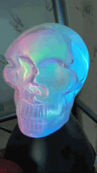Halloween Skull Flashing Lights GIF