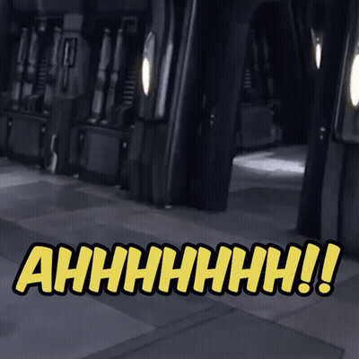 Hallway Cartoon With Ahhhh GIF