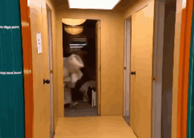 Hallway Sign Saying B GIF