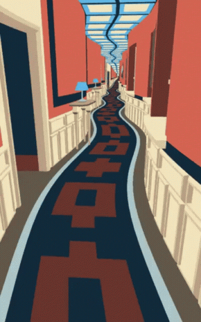 Hallway With Carpet Saying A GIF