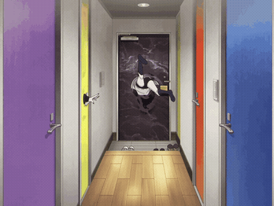 Hallway With Door Featuring Person Picture GIF