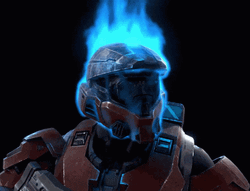 Halo Infinite Helmet Is On Fire GIF
