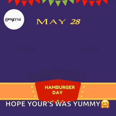 Hamburger Day Poster May 28 GIF