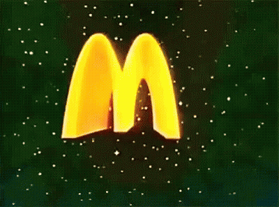 Hamburger Flying Through Space Cartoon GIF