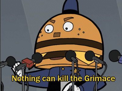 Hamburger Giving Speech Nothing Can Kill The Grimace GIF