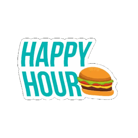 Hamburger Happy Hour Sticker