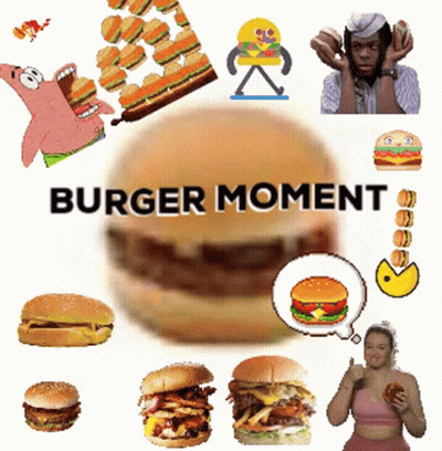 Hamburger Saying Burger Moment GIF