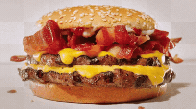 Hamburger With Bacon And Cheese GIF