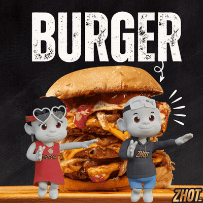 Hamburger With Burtgher Text GIF