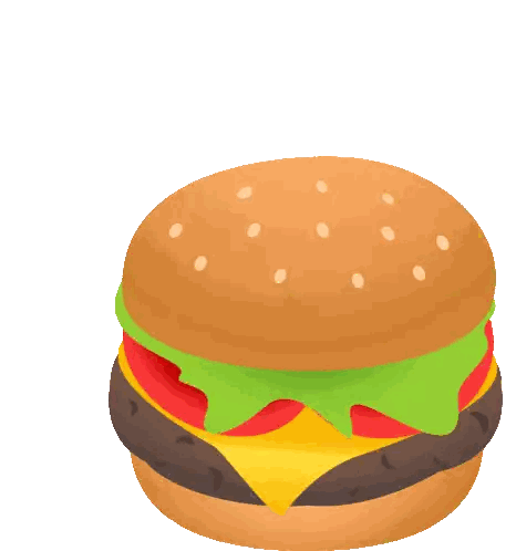Hamburger With Cheese And Tomatoes Sticker