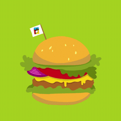 Hamburger With Flag GIF