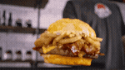 Hamburger With French Fries GIF