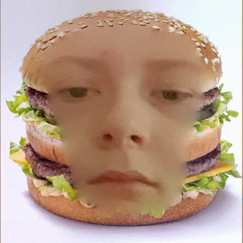 Hamburger With Person Face GIF